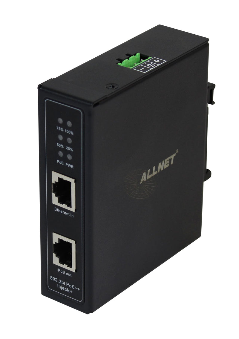 Z ALLNET PoE Injektor Industrial Gigabit / PoE BT (15,4W/30W/90W) / DIN / Metallgehäuse / ALL-PI2014-I-BT90